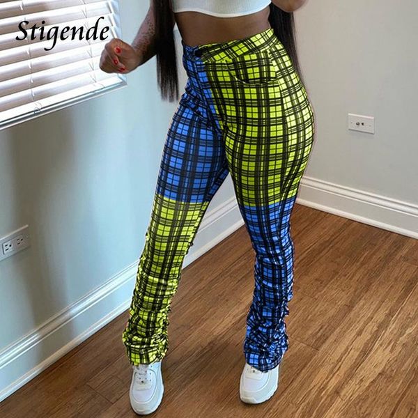 stigede plus size patchwork plaid pants women casual midi waist ruched fashion slim fit elastics flare leg trousers women's & capris, Black;white
stigede plus size patchwork plaid pants women casual midi waist ruched fashion slim fit elastics flare leg trousers women's & capris, Black;white