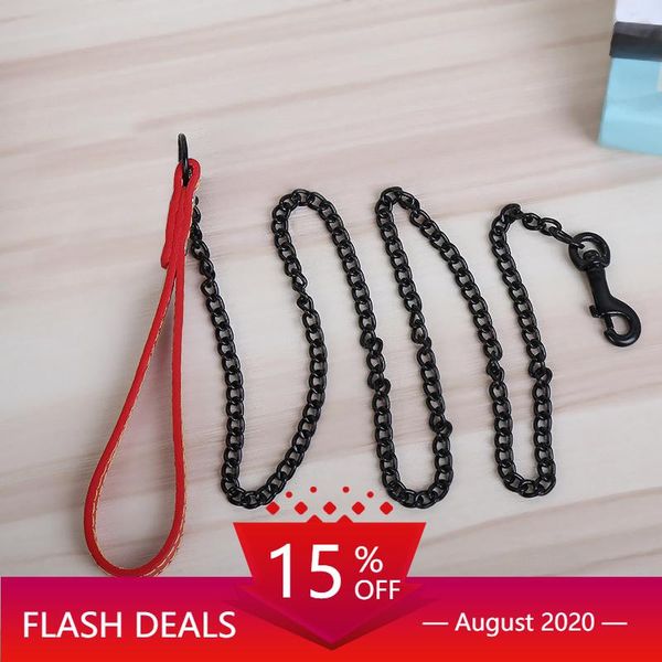 dog collars & leashes stainless steel chain leash soft pu leather handle pet lead metal traction rope for small medium large dogs
dog collars & leashes stainless steel chain leash soft pu leather handle pet lead metal traction rope for small medium large dogs