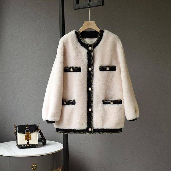 women's fur & faux women 2022 autumn winter genuine granule sheep shearing coat female loose warm overcoat ladies real lambswool outwea, Black
women's fur & faux women 2022 autumn winter genuine granule sheep shearing coat female loose warm overcoat ladies real lambswool outwea, Black