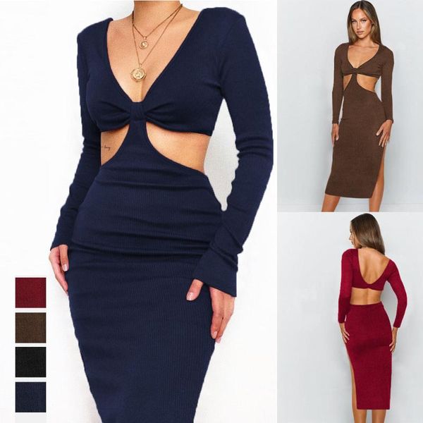 casual dresses donsignet women dress solid color autumn fashion v-neck long sleeve hollow out backless tight hip wrap bodycon, Black;gray
casual dresses donsignet women dress solid color autumn fashion v-neck long sleeve hollow out backless tight hip wrap bodycon, Black;gray