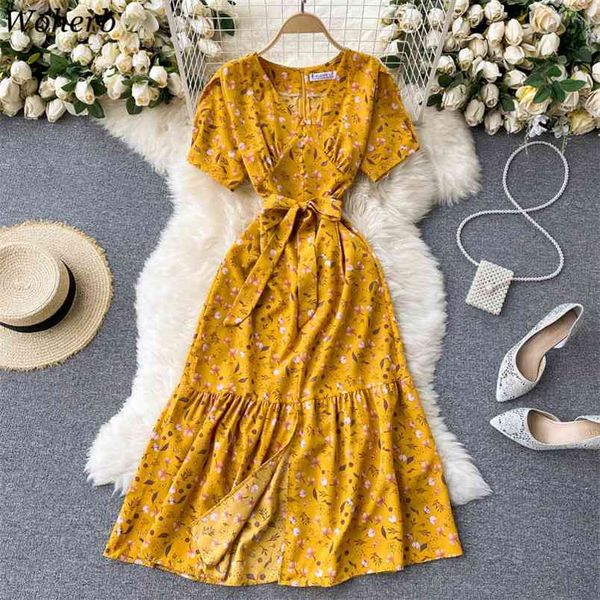 bow sweet vestidos a-line short sleeve summer floral print dresses vintage robe woman dress elegante 210519, Black;gray
bow sweet vestidos a-line short sleeve summer floral print dresses vintage robe woman dress elegante 210519, Black;gray