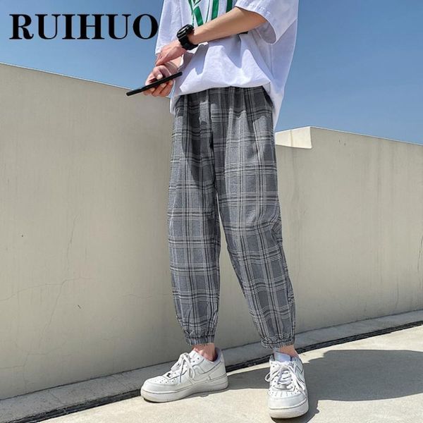 men's pants ruihuo ankle-length plaid men clothing 2021 fashion streetwear trousers harajuku 3xl autumn arrivals, Black
men's pants ruihuo ankle-length plaid men clothing 2021 fashion streetwear trousers harajuku 3xl autumn arrivals, Black