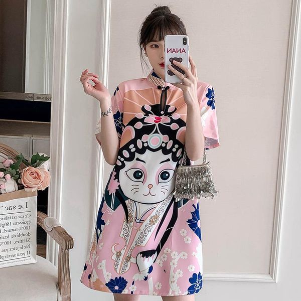 plus size 3xl 4xl fashion pink lucky cat modern cheongsam dress for women party casual summer qipao traditional chinese clothing ethnic, Red
plus size 3xl 4xl fashion pink lucky cat modern cheongsam dress for women party casual summer qipao traditional chinese clothing ethnic, Red