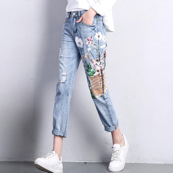 women's jeans woman high waist slim harem pants korean style printed light blue loose casual hole female ankle-length 2021 fashion
women's jeans woman high waist slim harem pants korean style printed light blue loose casual hole female ankle-length 2021 fashion