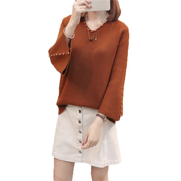 tees autumn beads women knitted-out casual pullovers cleavage v enlargement solid colour thin elastic sweater mujer lq157 h5y7, White
tees autumn beads women knitted-out casual pullovers cleavage v enlargement solid colour thin elastic sweater mujer lq157 h5y7, White