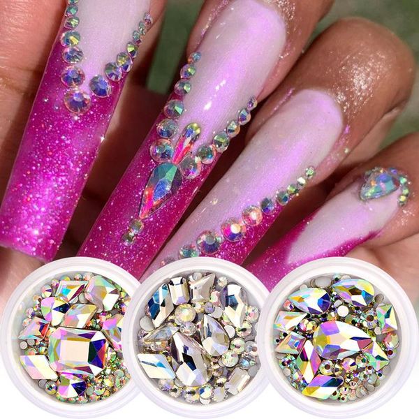 nail art decorations 1 box glitter 3d rhinestones crystal mixed size shiny gems ab flat back diy diamond manicure strass, Silver;gold
nail art decorations 1 box glitter 3d rhinestones crystal mixed size shiny gems ab flat back diy diamond manicure strass, Silver;gold