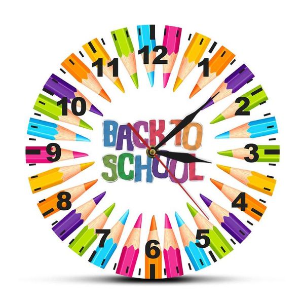 colored pencils school nursery decor clock colorful teacher's back to classroom round silent wall watch clocks
colored pencils school nursery decor clock colorful teacher's back to classroom round silent wall watch clocks