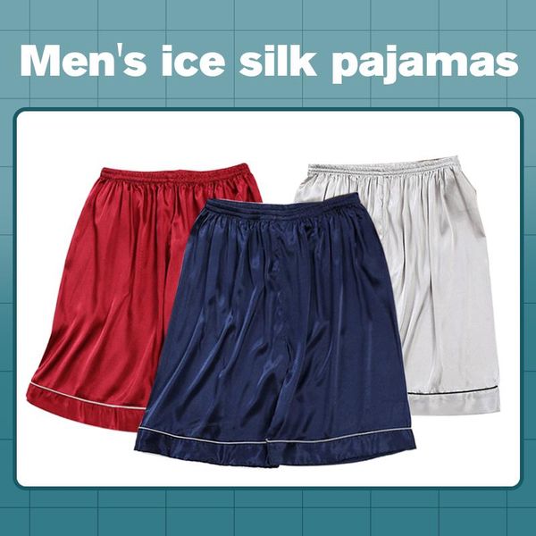 men's sleepwear men faux silk satin shorts boxer briefs loose underwear summer ice feel thin breathable underpants, Black;brown
men's sleepwear men faux silk satin shorts boxer briefs loose underwear summer ice feel thin breathable underpants, Black;brown