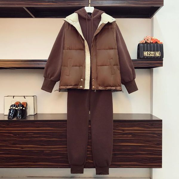 women's two piece pants large plus size winter warm sports suit fashion hooded pant three set jacket sportwear big tracksuit matching, White
women's two piece pants large plus size winter warm sports suit fashion hooded pant three set jacket sportwear big tracksuit matching, White