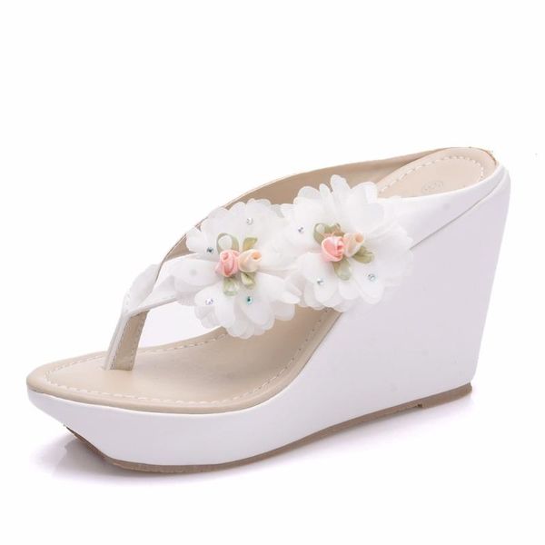 slippers wedding wedges heel flowers women summer sweet open toe high slides white flip flops sandals shoes big size h0134, Black
slippers wedding wedges heel flowers women summer sweet open toe high slides white flip flops sandals shoes big size h0134, Black