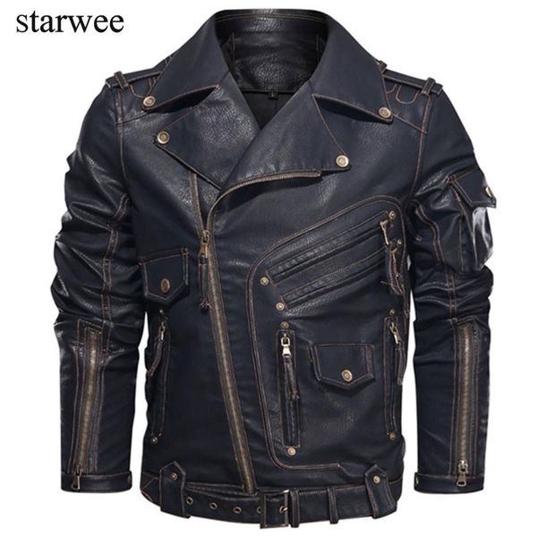 men's fur & faux winter mens leather jacket men fashion motorcycle pu cool zipper pockets coats eu size, Black
men's fur & faux winter mens leather jacket men fashion motorcycle pu cool zipper pockets coats eu size, Black