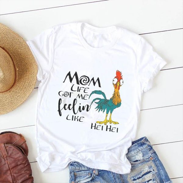 mom life chicken printed women t shirts short sleeve loose tee female clothes graphic, White
mom life chicken printed women t shirts short sleeve loose tee female clothes graphic, White