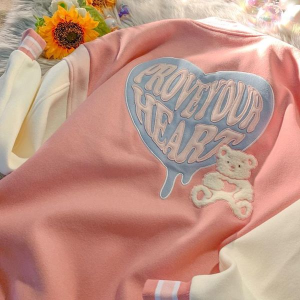 women's jackets punk e-girl baseball uniform korean preppy style sweet kawaii long sleeve jacket harajuku streetwear autumn zip-up oute, Black;brown
women's jackets punk e-girl baseball uniform korean preppy style sweet kawaii long sleeve jacket harajuku streetwear autumn zip-up oute, Black;brown