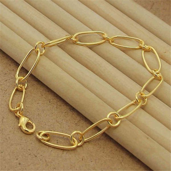 classic 925 sterling silver hand clip 18k gold bracelet for men & women party charm jewelry gift, Golden;silver
classic 925 sterling silver hand clip 18k gold bracelet for men & women party charm jewelry gift, Golden;silver