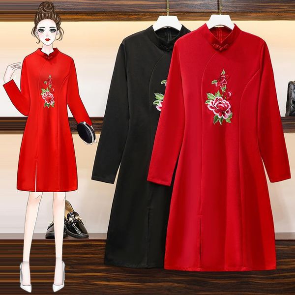 ethnic clothing 2021 autumn red short qipao chinese dress vintage split women cheongsam elegant traditional costume fashion modern daily chi
ethnic clothing 2021 autumn red short qipao chinese dress vintage split women cheongsam elegant traditional costume fashion modern daily chi