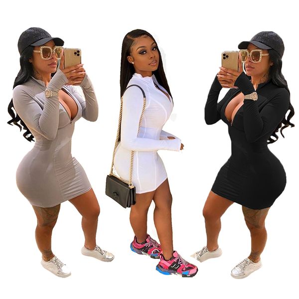 women casual dresses zipper dress slim comfortable onesies summer tight round neck home housecoats long sleeve lx, Black;gray
women casual dresses zipper dress slim comfortable onesies summer tight round neck home housecoats long sleeve lx, Black;gray
