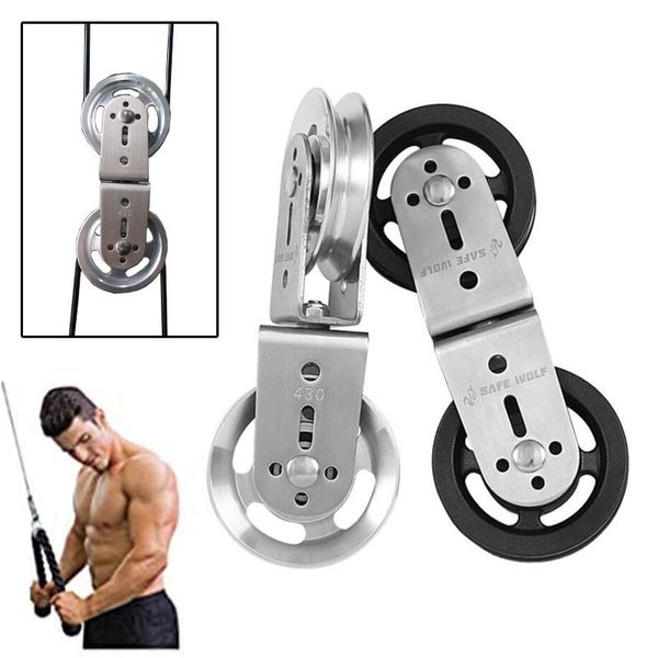 accessories gym fitness double pulley for diy home cable machine heavy duty metal wheel loading strength lifting workout sport
accessories gym fitness double pulley for diy home cable machine heavy duty metal wheel loading strength lifting workout sport