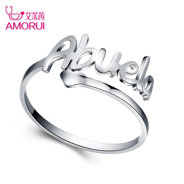 cluster rings danity abuela letter for women stainless steel rose gold silver love heart grandma adjustable ring mother's day jewelry, Golden;silver
cluster rings danity abuela letter for women stainless steel rose gold silver love heart grandma adjustable ring mother's day jewelry, Golden;silver
