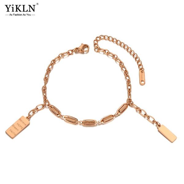 link, chain yikln titanium stainless steel bohemia beach link bracelets for women trendy rectangle geometric charm bracelet yb20130, Black
link, chain yikln titanium stainless steel bohemia beach link bracelets for women trendy rectangle geometric charm bracelet yb20130, Black