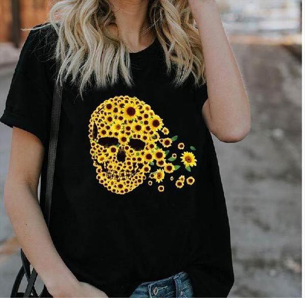 sunflower skull print men mens t shirt short sleeve o neck loose ladies fashion tee camisetas mujer, White;black
sunflower skull print men mens t shirt short sleeve o neck loose ladies fashion tee camisetas mujer, White;black