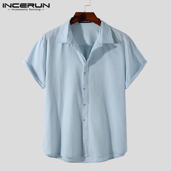 men's casual shirts incerun 2021 men shirt cotton solid color streetwear turn down collar vintage short sleeve summer camisa masculina, White;black
men's casual shirts incerun 2021 men shirt cotton solid color streetwear turn down collar vintage short sleeve summer camisa masculina, White;black