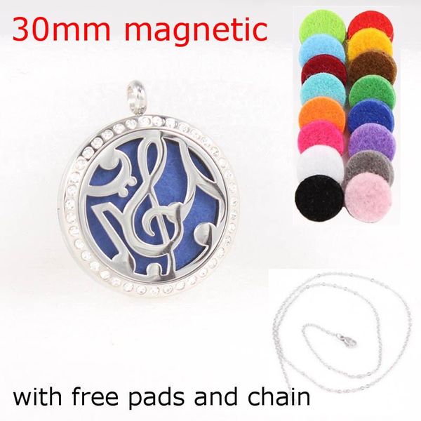 pendant necklaces with chain & pads as gift music notation 30mm / essential oils stainless steel perfume diffuser locket neckla, Silver
pendant necklaces with chain & pads as gift music notation 30mm / essential oils stainless steel perfume diffuser locket neckla, Silver