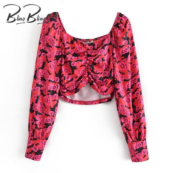 women's blouses & shirts blingblingee summer autumn fashion printed long sleeve women ruched front slim female casual off shoulder crop, White
women's blouses & shirts blingblingee summer autumn fashion printed long sleeve women ruched front slim female casual off shoulder crop, White