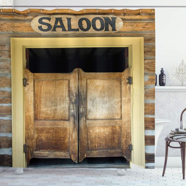 western shower curtain, saloon doors of old western building in montana ghost town print, cloth fabric bathroom decor set with
western shower curtain, saloon doors of old western building in montana ghost town print, cloth fabric bathroom decor set with