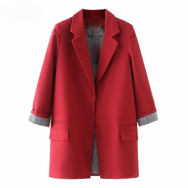 women's suits & blazers philosophy spring women full sleeves casual blazer ladies plus size outwears single breasted long jacket, White;black
women's suits & blazers philosophy spring women full sleeves casual blazer ladies plus size outwears single breasted long jacket, White;black