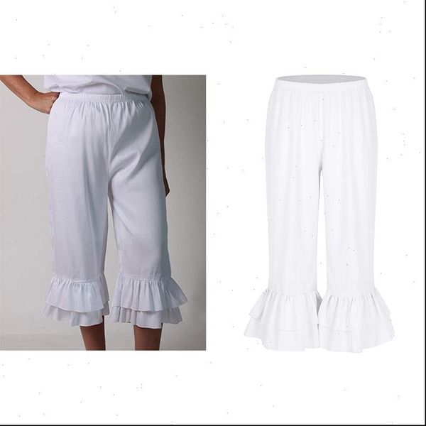 womens pant ladies retro vintage elastic waist ruffles hem pantaloons bloomers victorian era costume women loose flare pants, Black;white
womens pant ladies retro vintage elastic waist ruffles hem pantaloons bloomers victorian era costume women loose flare pants, Black;white