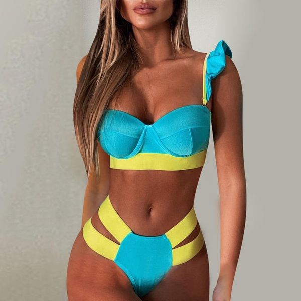 women's swimwear women falbala ruffles high waisted bikini set padded push-up swimsuit bathing suit swimming for tankini 2021, White;black
women's swimwear women falbala ruffles high waisted bikini set padded push-up swimsuit bathing suit swimming for tankini 2021, White;black