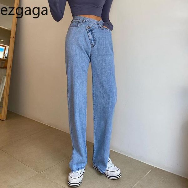 ezgaga high waist jeans women 2021 autumn criss-cross denim pants split straight long trouser pocket stretch vintage streetwear women's, Blue
ezgaga high waist jeans women 2021 autumn criss-cross denim pants split straight long trouser pocket stretch vintage streetwear women's, Blue