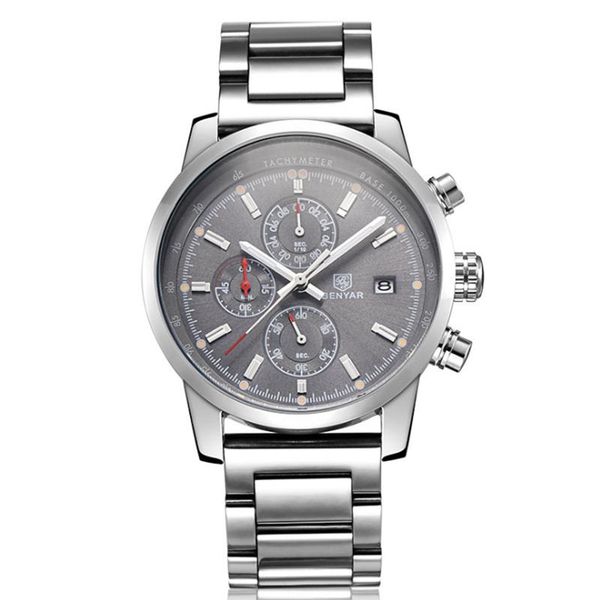 wristwatches benyar watch men sport chronograph quartz business waterproof mens watches relogio masculino a540, Slivery;brown
wristwatches benyar watch men sport chronograph quartz business waterproof mens watches relogio masculino a540, Slivery;brown