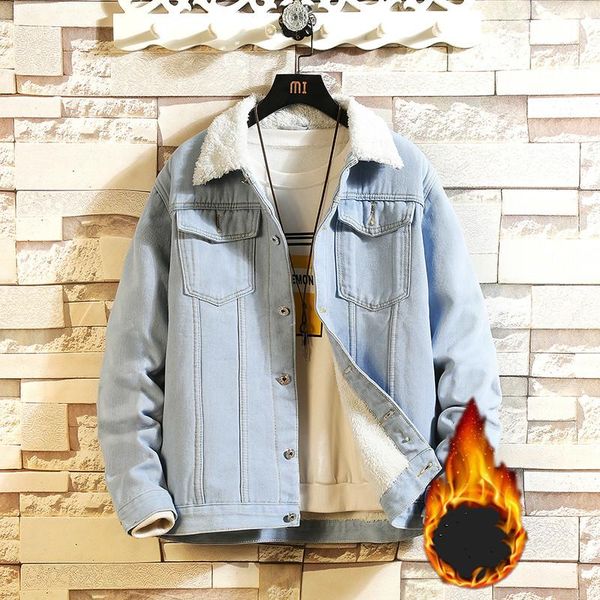 winter men's wool liner denim jacket men casual streetwear hip hop jeans coats 2021 male slim warm fleece outerwear 5xl jackets, Black;brown
winter men's wool liner denim jacket men casual streetwear hip hop jeans coats 2021 male slim warm fleece outerwear 5xl jackets, Black;brown