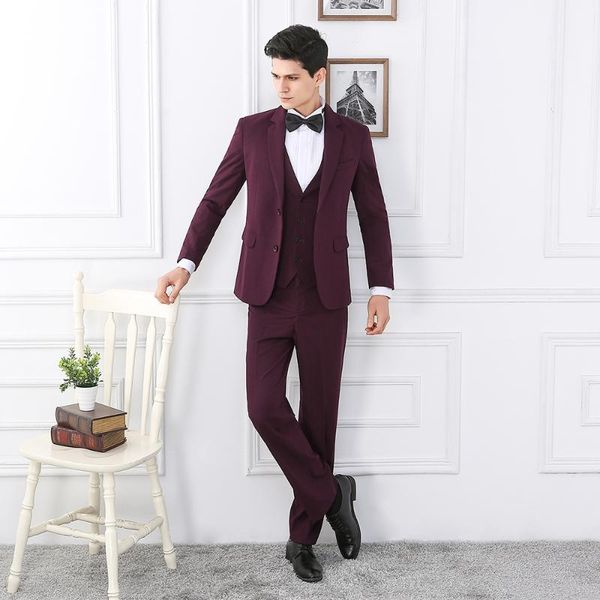 men's suits & blazers nice purple burgundy men suit tuxedo slim fit 3 piece formal groom blazer wedding terno masculino jacket+pant+ves, White;black
men's suits & blazers nice purple burgundy men suit tuxedo slim fit 3 piece formal groom blazer wedding terno masculino jacket+pant+ves, White;black