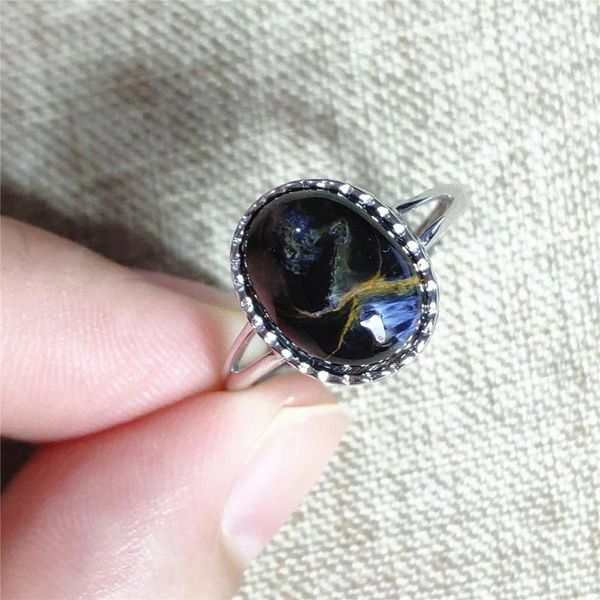 cluster rings 12x10mm genuine namibia natural pietersite yellow blue adjustable ring chatoyant oval 925 sterling silver, Golden;silver
cluster rings 12x10mm genuine namibia natural pietersite yellow blue adjustable ring chatoyant oval 925 sterling silver, Golden;silver