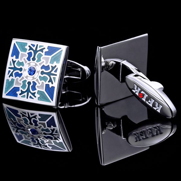 kflk jewelry french shirt cufflink for mens brand blue cuff link button luxury wedding groom enamel guests, Silver
kflk jewelry french shirt cufflink for mens brand blue cuff link button luxury wedding groom enamel guests, Silver