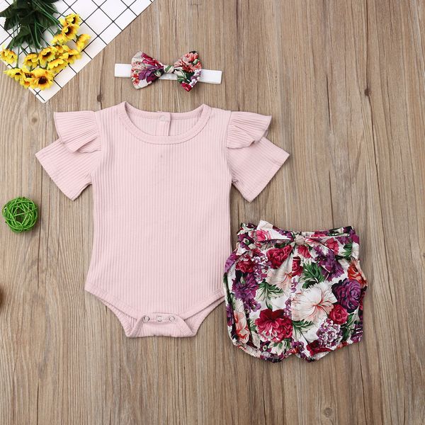 pudcocobaby summer clothing newborn infant baby girl clothes sets solid ribbed romper+floral pp shorts+headband 3pcs outfit, Blue
pudcocobaby summer clothing newborn infant baby girl clothes sets solid ribbed romper+floral pp shorts+headband 3pcs outfit, Blue