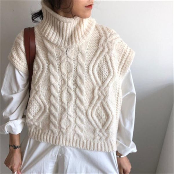 beige sleeveless turtleneck women thick sweaters knited shrug casual loose oversized autumn winter pullovers jumpers, White;black
beige sleeveless turtleneck women thick sweaters knited shrug casual loose oversized autumn winter pullovers jumpers, White;black