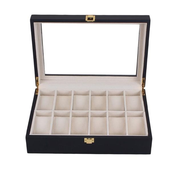 watch winders 12 grids balck wooden box storage organizer case saat kutusu jewelry boxes holder, Black
watch winders 12 grids balck wooden box storage organizer case saat kutusu jewelry boxes holder, Black