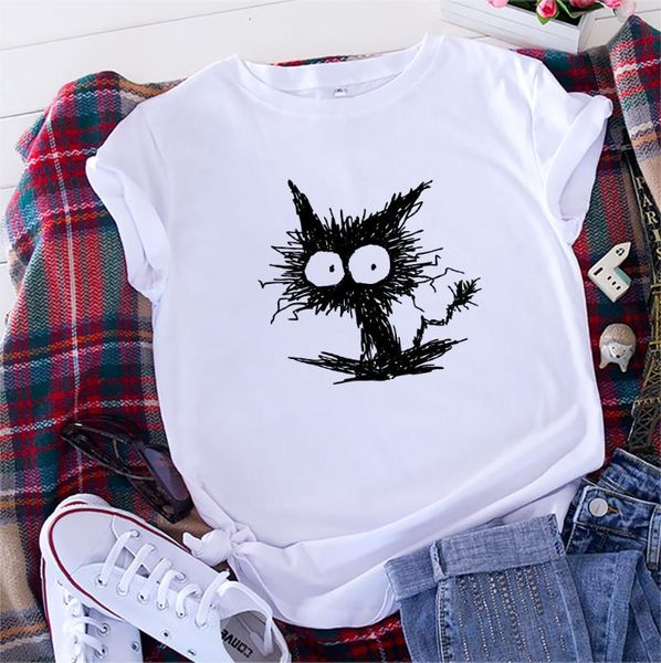 women's t-shirt elimiiya fried cat print cotton short-sleeved women o neck casual harajuku tshirts funny graphic tee oversized, White
women's t-shirt elimiiya fried cat print cotton short-sleeved women o neck casual harajuku tshirts funny graphic tee oversized, White