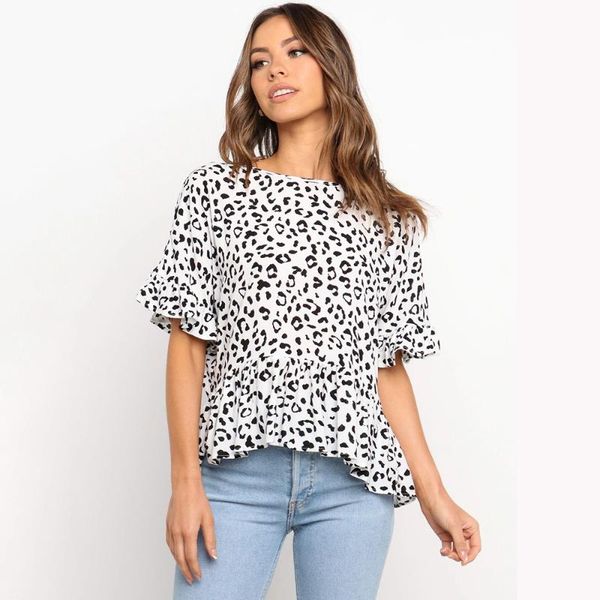 women's t-shirt women leopard print t shirt fashion ruffle short sleeve o-neck loose t-shirts 2021 summer casual ladies tshirts street, White
women's t-shirt women leopard print t shirt fashion ruffle short sleeve o-neck loose t-shirts 2021 summer casual ladies tshirts street, White