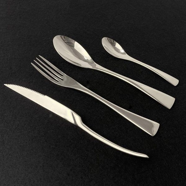 24pcs/set luxury silver cutlery set dinnerware flatware 304 stainless steel tableware fork steak knife spoon drop sets
24pcs/set luxury silver cutlery set dinnerware flatware 304 stainless steel tableware fork steak knife spoon drop sets
