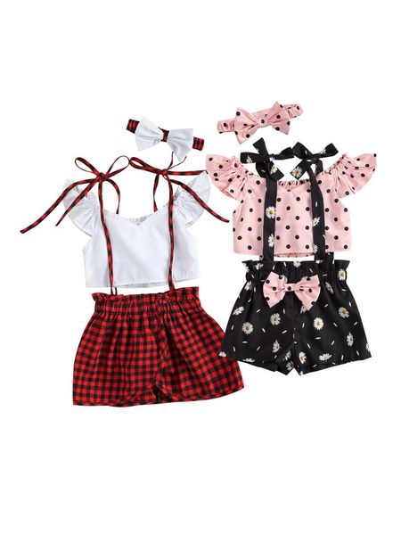 citgeesummer kids baby girls skirt three-piece suit fashion sleevet-shirt and suspender shorts/skirt headband set clothing sets, White
citgeesummer kids baby girls skirt three-piece suit fashion sleevet-shirt and suspender shorts/skirt headband set clothing sets, White