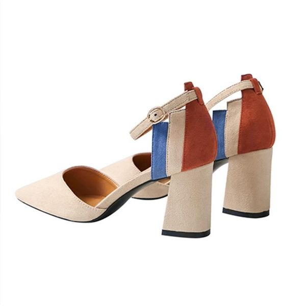 fashion women pumps designer shoes 2021 summer streetwear nude heels pointed fanghe toe sandals, Black
fashion women pumps designer shoes 2021 summer streetwear nude heels pointed fanghe toe sandals, Black