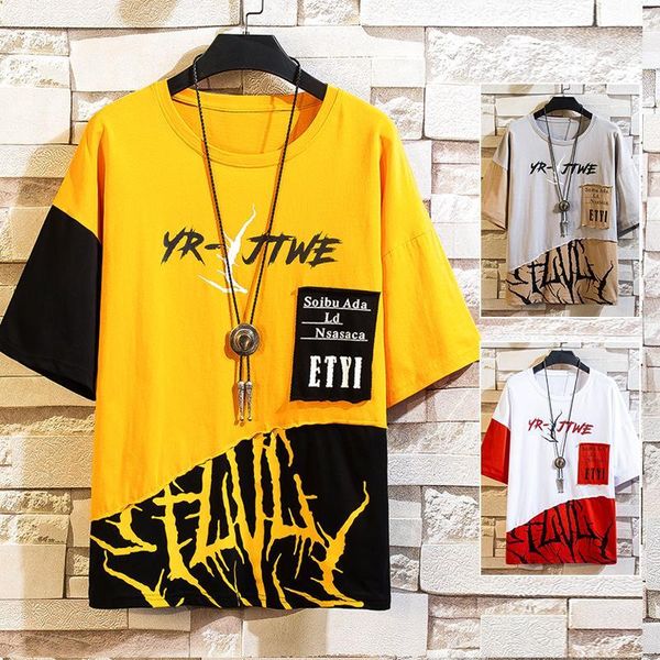 2021 new mens t shirts harajuku fashion streetwear short sleeve tees men casual men clothing hip hop splicing t shirts men, White;black
2021 new mens t shirts harajuku fashion streetwear short sleeve tees men casual men clothing hip hop splicing t shirts men, White;black