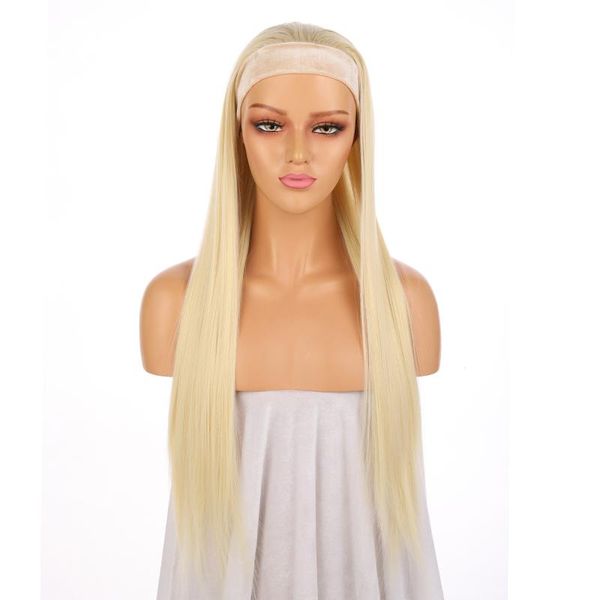 synthetic wigs long silky straight headband heat resistant hair wig machine made for black women 613 blonde colored
synthetic wigs long silky straight headband heat resistant hair wig machine made for black women 613 blonde colored