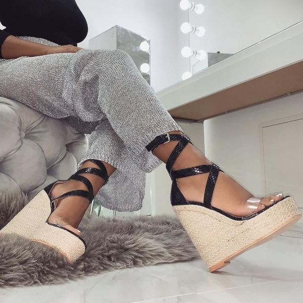 fashion pvc sandal women transparent sandals buckle strap wedges high heels black party daily pumps shoes size 35-40
fashion pvc sandal women transparent sandals buckle strap wedges high heels black party daily pumps shoes size 35-40