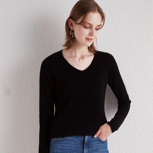 women's sweaters women 100% wool v-neck pullovers fall winter casual loose basic for woman solid color yr005, White;black
women's sweaters women 100% wool v-neck pullovers fall winter casual loose basic for woman solid color yr005, White;black