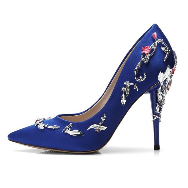 dress shoes sweet tangled floral vine metal heel wedding pumps women spring flower leaves heels silk ladies slip on high party, Black
dress shoes sweet tangled floral vine metal heel wedding pumps women spring flower leaves heels silk ladies slip on high party, Black